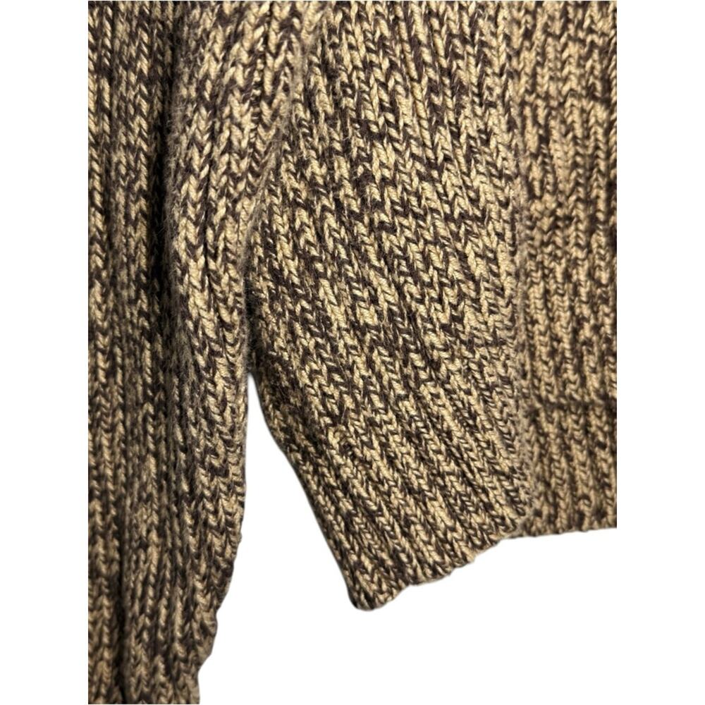 J. Crew Brown Tan Marled Neutral Cotton Knit Sweater - Large - Picture 8 of 8